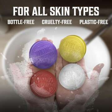 Viking Revolution Shaving Soap for Men - Shave Soap for Use with Shaving Brush and Bowl for Smoothest Wet Shave, Shaving Soap Puck - 4 Pack Variety, Each Pack 2.5oz