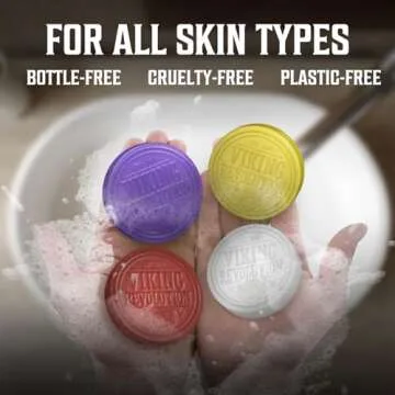 Viking Revolution Shaving Soap for Men - Shave Soap for Use with Shaving Brush and Bowl for Smoothest Wet Shave, Shaving Soap Puck - 4 Pack Variety, Each Pack 2.5oz