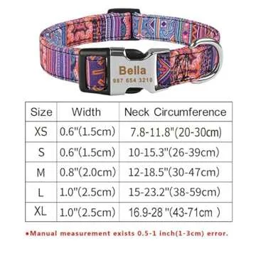 Moonpet Personalized Dog Collar with Custom Engraving