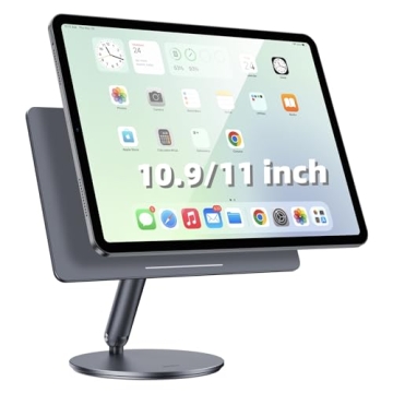 BENKS Magnetic iPad Stand, Infinity Pro 360° Rotating iPad Mount, Foldable Portable Tablet Holder, ...