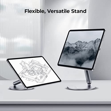 BENKS Magnetic iPad Stand, Infinity Pro 360° Rotating iPad Mount, Foldable Portable Tablet Holder, Adjustable Rotating Table Stand for Apple iPad Pro 11" 1st/2nd/3rd/4th Gens, iPad Air 11" 6th/5th/4th