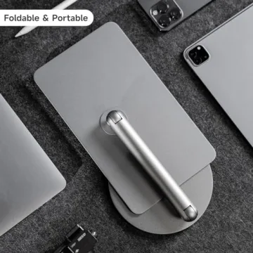 BENKS Magnetic iPad Stand, Infinity Pro 360° Rotating iPad Mount, Foldable Portable Tablet Holder, Adjustable Rotating Table Stand for Apple iPad Pro 11" 1st/2nd/3rd/4th Gens, iPad Air 11" 6th/5th/4th