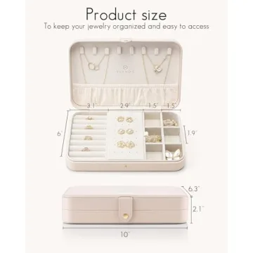 Vlando Travel Jewelry Case - Stylish Portable Jewelry Organizer