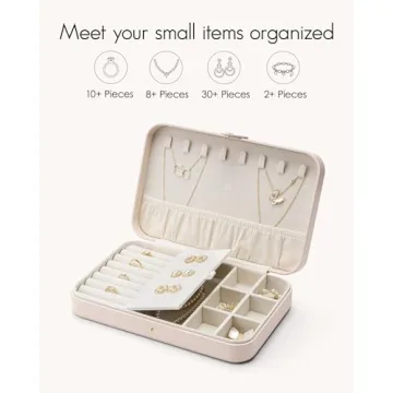 Vlando Travel Jewelry Case - Stylish Portable Jewelry Organizer