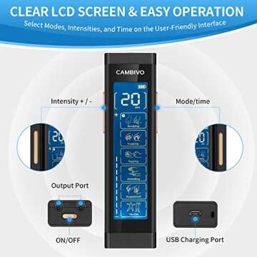 CAMBIVO TENS Unit Muscle Stimulator 24 Modes, Dual Channel Muscle Stimulator for Pain Relief Therapy...