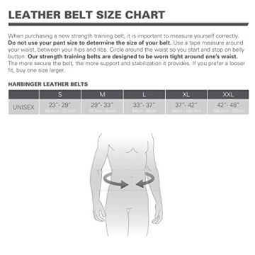 Harbinger Padded Leather Weightlifting Belt for Optimal Support