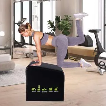 WINDFOOT Hip Thrust Machine & Glute Bridge Exercise Machine, Hip Thrust Bench Booty Workout Box Platform for Home Gym Total Body Workout.