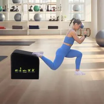 WINDFOOT Hip Thrust Machine & Glute Bridge Exercise Machine, Hip Thrust Bench Booty Workout Box Platform for Home Gym Total Body Workout.