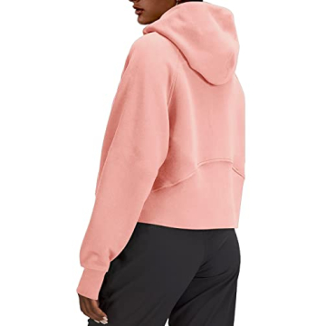 LASLULU Women's Fuzzy Cropped Zip-Up Hoodie for Stylish Comfort