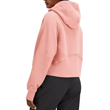 LASLULU Women's Fuzzy Cropped Zip-Up Hoodie for Stylish Comfort