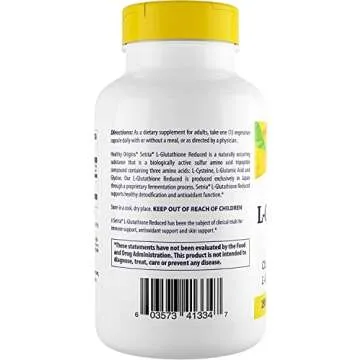 Healthy Origins L-Glutathione (Setria) Reduced, 250 mg - Immune Support Supplement - Collagen & Antioxidant Support - Gluten-Free Supplement - 150 Veggie Capsules