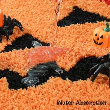 YRXRUS Pumpkin Bathroom Rugs for Happy Halloween, Cute Pumpkin Shaped Rugs, Machine Washable Orange Bath Rugs, Tub Living Bedroom Kitchen Decoration, Area Rugs Gift 22x29 Inch