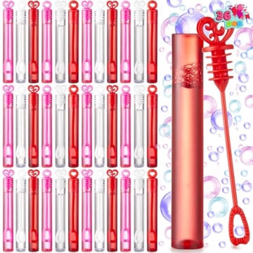 JOYIN 36 Valentines Mini Bubble Maker Wands for Kids