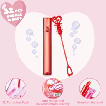 JOYIN 36 Valentines Mini Bubble Maker Wands for Kids