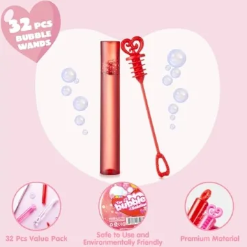 JOYIN 36 Valentines Mini Bubble Maker Wands for Kids