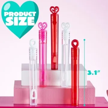 JOYIN 36 Valentines Mini Bubble Maker Wands for Kids