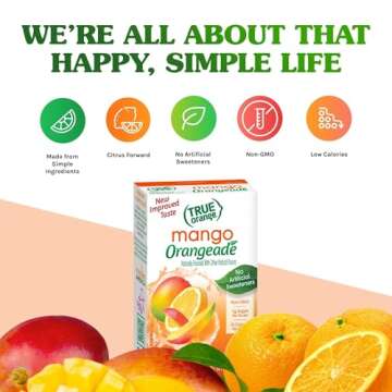 True Citrus Orange, Mango, 1.06 Oz, (Pack of 10- 0.11 oz each)