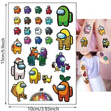 Waterproof Temporary Tattoos for Kids - Fun Party Favors