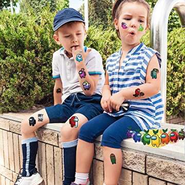 Waterproof Temporary Tattoos for Kids - Fun Party Favors