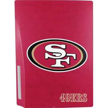 Skinit Decal Gaming Skin Compatible with PS5 Bundle - Officially Licensed NFL San Francisco 49ers Distressed Design