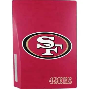 Skinit Decal Gaming Skin Compatible with PS5 Bundle - Officially Licensed NFL San Francisco 49ers Distressed Design