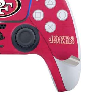Skinit Decal Gaming Skin Compatible with PS5 Bundle - Officially Licensed NFL San Francisco 49ers Distressed Design