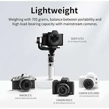 Zhiyun Crane M3S Handheld Gimbal 3-Axis Stabilizer All in One Design for Mirrorless Cameras Like Sony,Canon,Smartphone Like iPhone,Sumsung,Action Cameras Like Gopro (Crane M3 Upgrade Version in 2023)