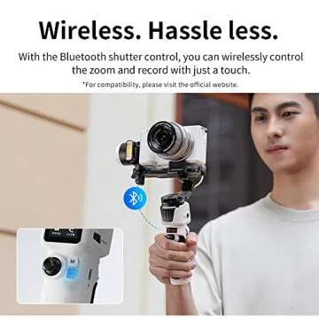 Zhiyun Crane M3S Handheld Gimbal 3-Axis Stabilizer All in One Design for Mirrorless Cameras Like Sony,Canon,Smartphone Like iPhone,Sumsung,Action Cameras Like Gopro (Crane M3 Upgrade Version in 2023)