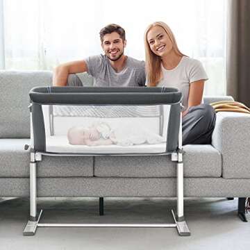 ALVOD Baby Bassinet: Best Bedside Sleeper for Infants with 6 Adjustable Heights and Mesh