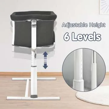 ALVOD Baby Bassinet - Adjustable Bedside Sleeper for Infants