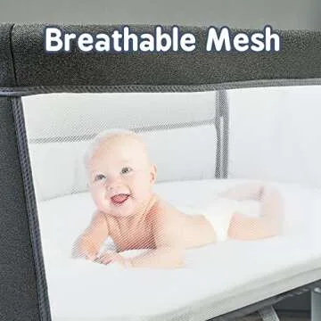 ALVOD Baby Bassinet - Adjustable Bedside Sleeper for Infants