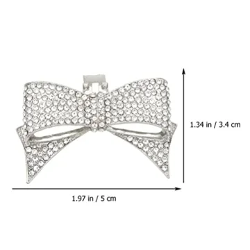 Vaguelly Rhinestone Bow Shoe Clips for Heels and Flats