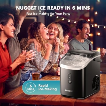 EUHOMY Nugget Ice Maker - Fast, Convenient Ice Production