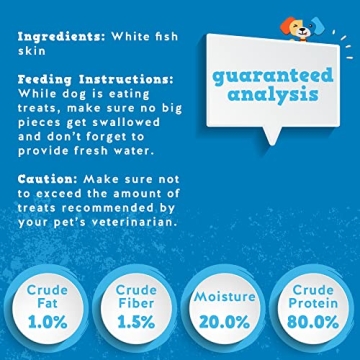 Jack&Pup Fish Skins for Dogs | All Natural Omega 3 Treats