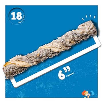Jack&Pup Fish Skins for Dogs | All Natural Omega 3 Treats
