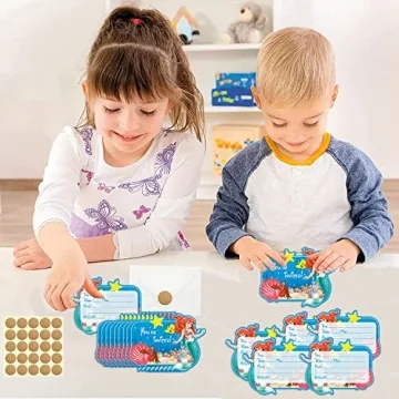 GOGOPARTY Mermaid Birthday Invitation Cards with Envelopes