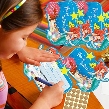 GOGOPARTY Mermaid Birthday Invitation Cards with Envelopes
