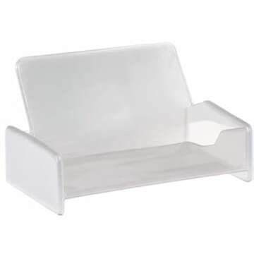 Beauticom Standard Style Business Card Holder Organizer Stand Display for Offices, Receptionist, Salons, and Businesses (Silver, 1 Piece)