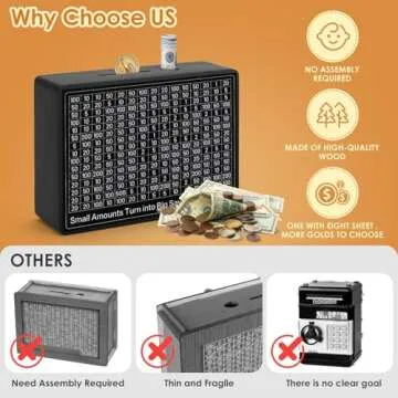 Cash Vault Savings Box with 8 Targets for All Ages