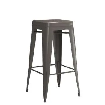 Durable Furmax Metal Bar Stools Set - Stackable & Stylish