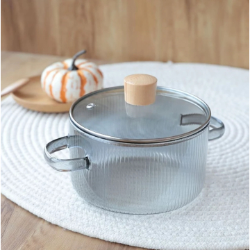 قابلمه پیرکس شیشه‌ای (شعله‌مستقیم)؛ مناسب فر و مایکروویو– مقاوم در برابر شوک حرارتی ۱.۸ لیتر