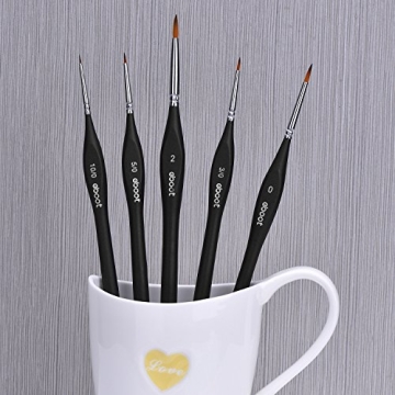 eBoot 5-Piece Detail Brush Set for Artists and Crafters