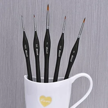 eBoot 5-Piece Detail Brush Set for Artists and Crafters