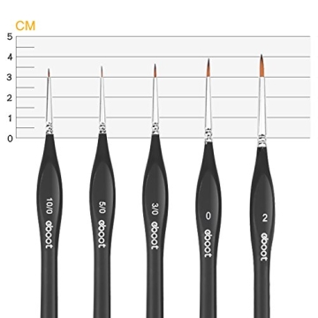 eBoot 5-Piece Detail Brush Set for Artists and Crafters