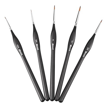 eBoot 5-Piece Detail Brush Set for Artists and Crafters