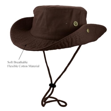 Gelante 100% Cotton Adjustable Bucket Safari Hat