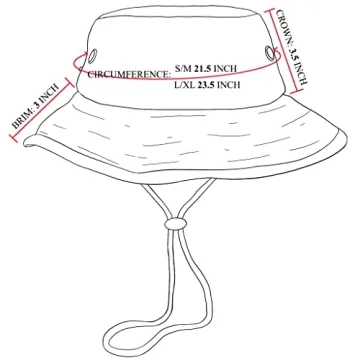 Gelante 100% Cotton Adjustable Bucket Safari Hat