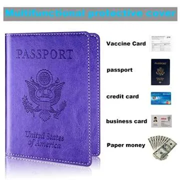 Stylish Passport Holder and Vaccine Card Slot Combo