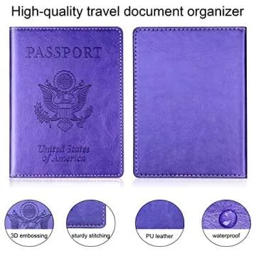 Stylish Passport Holder and Vaccine Card Slot Combo