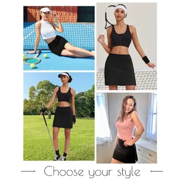 Ekouaer Women Skort with Shorts for Tennis and Golf